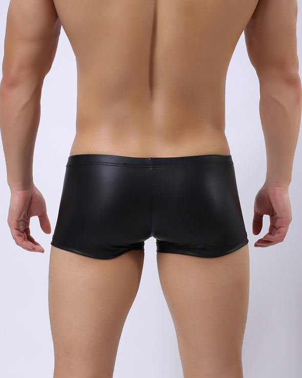 LEATHER LOOK SEXY TRUNKS - nutzcase