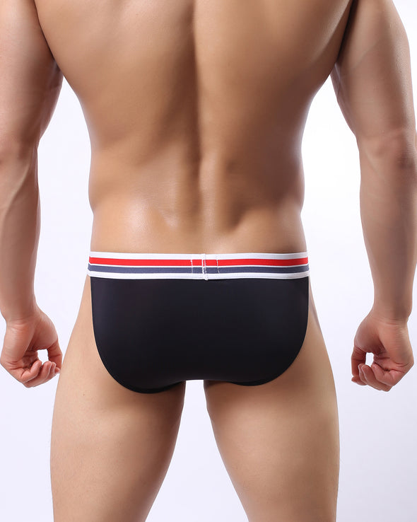 ICE SILK BIKINI WITH STRIPED WAISTBAND - nutzcase
