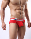 ICE SILK BRIEFS WITH STRIPED WAISTBAND - nutzcase